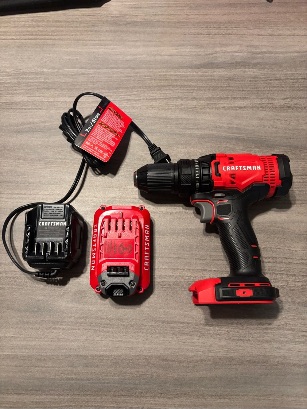 Craftsman Red Cordless Drill Kit - Compact Power Tool